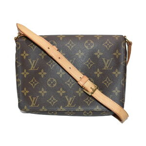 Louis Vuitton Musette Tango Monogram Leather Coated Canvas Handbag Shoulder Bag